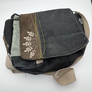 Haiku By Sharon Eisenhauer Vegan Pebble Leather Crossbody Shoulder Bag‎ Purse